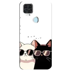 Чехол с рисунком кот на ZTE Blade V2020 (Коты в очках)