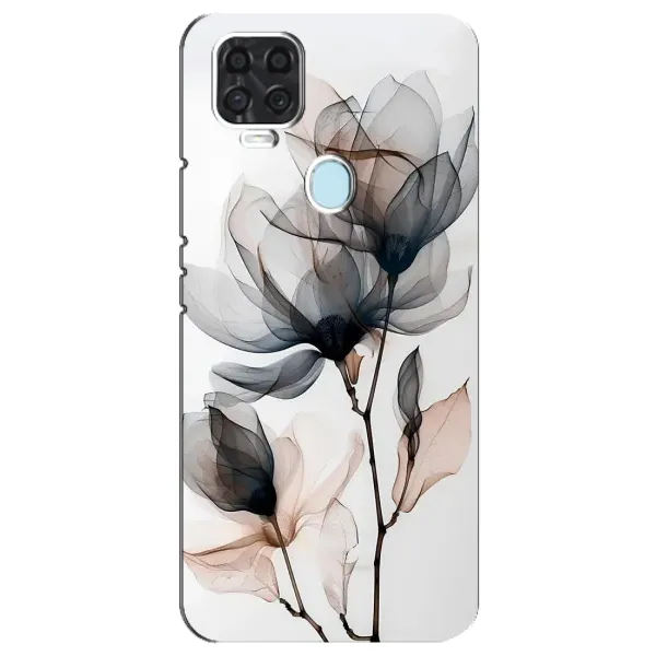 Чехол с принтом «Цветы на белом» для ZTE Blade V2020 Чехол с принтом «Цветы на белом» для ZTE Blade V2020