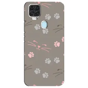 Чехол с рисунком кот на ZTE Blade V2020 (Лапы и усы)