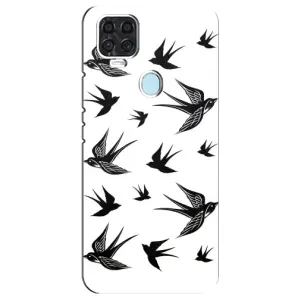 Чехол с птицами на ZTE Blade V2020 (VPrint) (Ласточки)