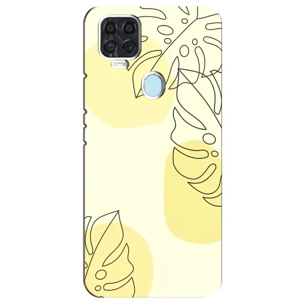 Чехол с принтом «Желтая монстера арт» для ZTE Blade V2020