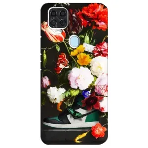 Брендновые Чехлы для ZTE Blade V2020 - (PREMIUMPrint) (Nike цветы)