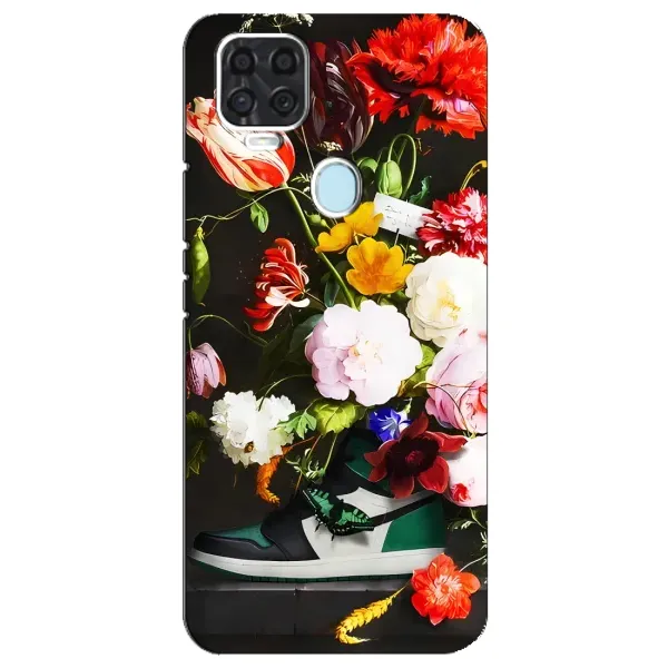 Чехол с принтом «Nike цветы» для ZTE Blade V2020