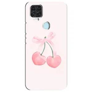 Чехол с розовым рисунком для ZTE Blade V2020 (Розовые вишни)