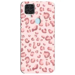 Чехол с розовым рисунком для ZTE Blade V2020 (Розовый леопард)