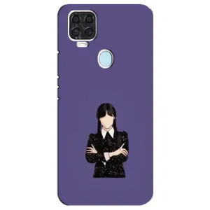 Чехлы Венсдей на ZTE Blade V2020 Уэнсдей (AlphaPrint) (Уэнздей в черном)