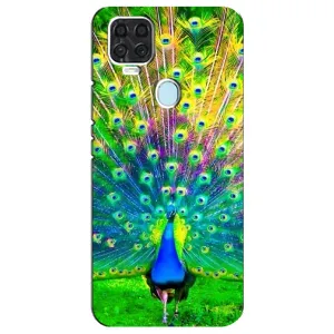 Чехол с птицами на ZTE Blade V2020 (VPrint) (Яркий Павлин)