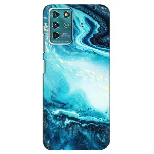 Мраморный чехол на ZTE Blade V30 Vita (VPrint) (Голубой мрамор)