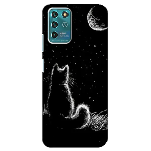 Чехол с принтом «Котик и луна» для ZTE Blade V30 Vita