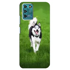 Чехол с Хаски для ZTE Blade V30 Vita - (AlphaPrint) (Радостный Хаски)