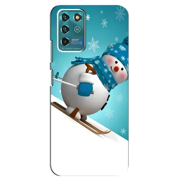 Чехол с принтом «Снеговик на лыжах» для ZTE Blade V30 Vita