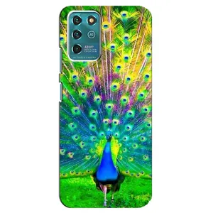 Чехол с птицами на ZTE Blade V30 Vita (VPrint) (Яркий Павлин)