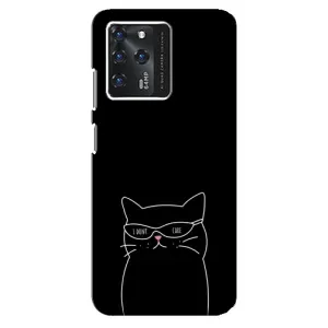 Чехол с рисунком кот на ZTE Blade V30 (Равнодушный кот)