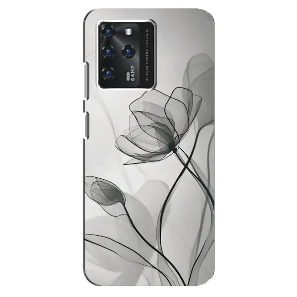 Чехол с принтом «Черные цветы» для ZTE Blade V30 Чехол с принтом «Черные цветы» для ZTE Blade V30