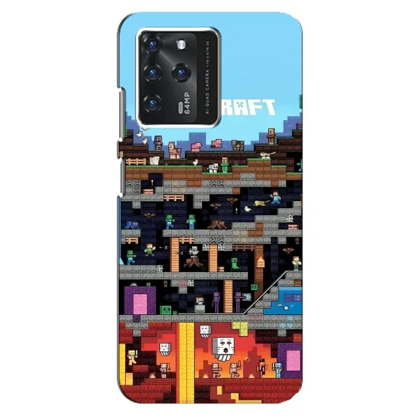 Чохол з принтом «фон Minecraft» для ZTE Blade V30