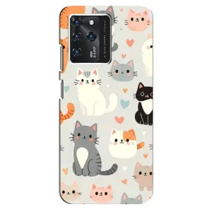 Чехол с рисунком кот на ZTE Blade V30 (Коллаж котов)