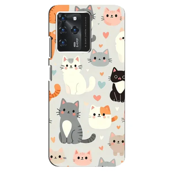 Чехол с принтом «Коллаж котов» для ZTE Blade V30