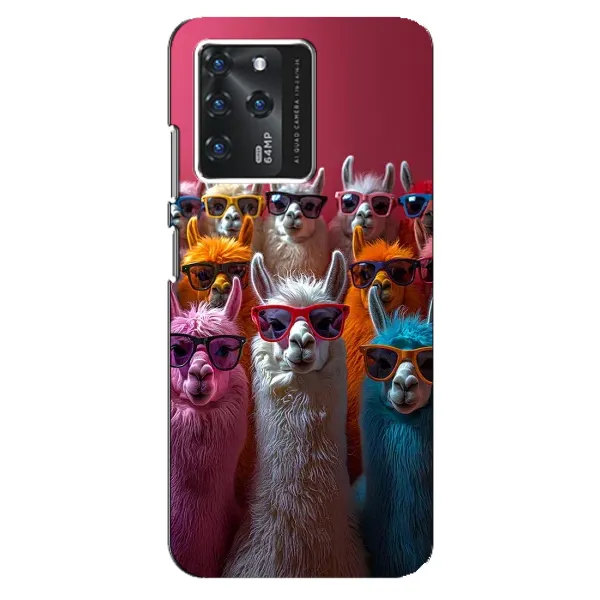 Чехол с принтом «Ламы в очках» для ZTE Blade V30