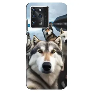 Чохол з Хаскі ZTE Blade V30 - (AlphaPrint) (Селфі Хаскі)