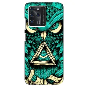Чехол с птицами на ZTE Blade V30 (VPrint) (Сова с глазом)