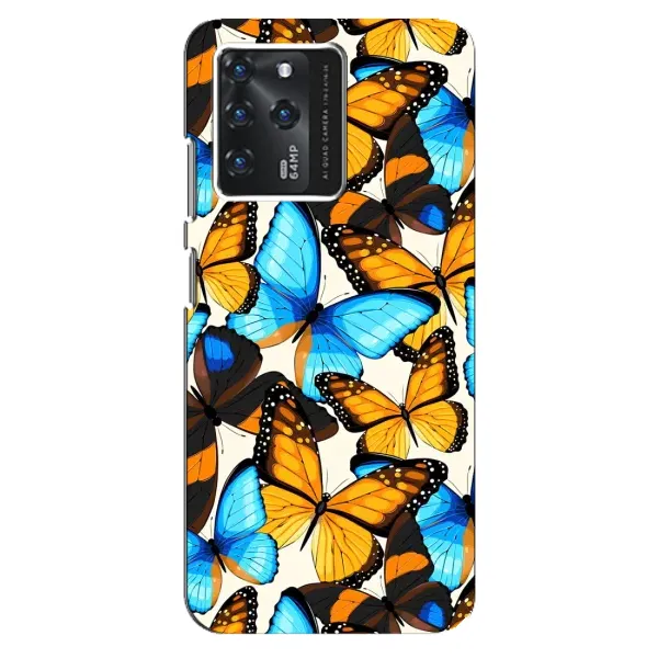 Чехол с принтом «Яркие бабочки» для ZTE Blade V30