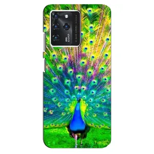 Чехол с птицами на ZTE Blade V30 (VPrint) (Яркий Павлин)