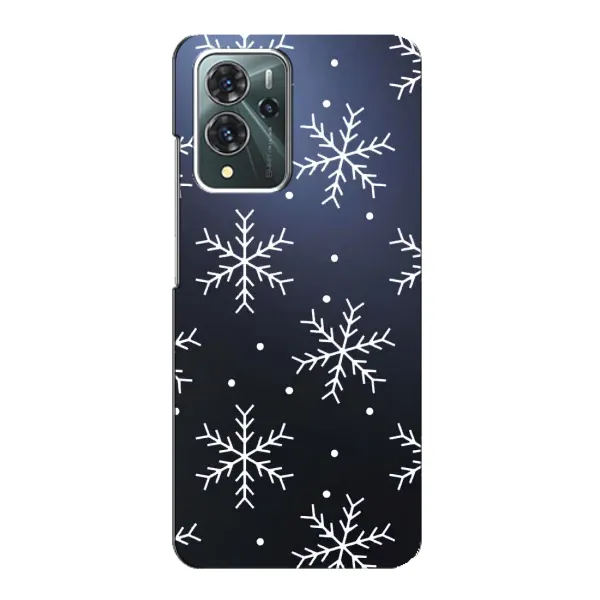 Чехол с принтом «Белые снежинки» для ZTE Blade V40 Pro