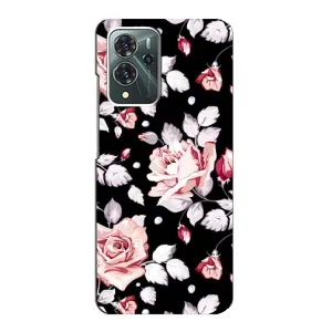 Чохли з квітами для ZTE Blade V40 Pro (VPrint) (Квіти на чорному)