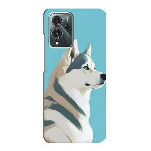Чохол з Хаскі ZTE Blade V40 Pro - (AlphaPrint) (Хаскі арт)