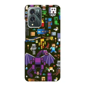 Чохол Майнкрафт на ZTE Blade V40 Pro (AlphaPrint) Minecraft (Колаж Майнкрафт)