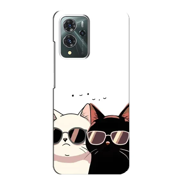 Чохол з принтом «Коти в окулярах» для ZTE Blade V40 Pro
