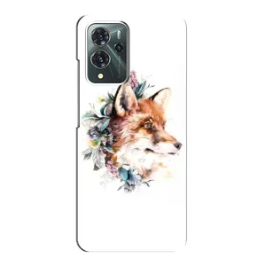 Чохли з картинкою Лисичка для ZTE Blade V40 Pro (VPrint) (Лиса в квітах)