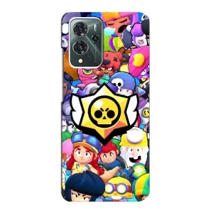 Чехол для ZTE Blade V40 Pro Бравл Старс (VPrint) (Лого Brawl Stars)