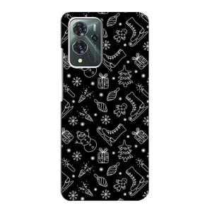 Новорічні, Святкові Чохли для ZTE Blade V40 Pro - 2024 год (Новорічний фон)