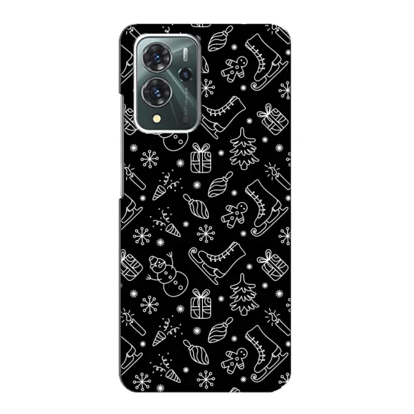 Чохол з принтом «Новорічний фон» для ZTE Blade V40 Pro
