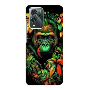 Чохол з Мавпами ZTE Blade V40 Pro - (AlphaPrint) (Мавпа в квітах)