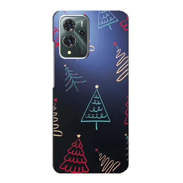 Чехол с принтом «Рождественские елки» для ZTE Blade V40 Pro
