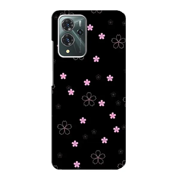 Чехол с принтом «Розовые цветы на черном» для ZTE Blade V40 Pro Чехол с принтом «Розовые цветы на черном» для ZTE Blade V40 Pro