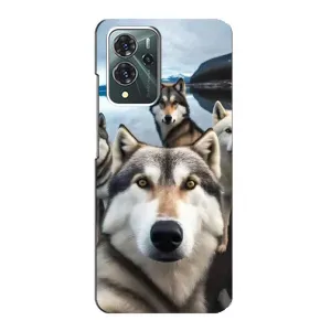 Чохол з Хаскі ZTE Blade V40 Pro - (AlphaPrint) (Селфі Хаскі)