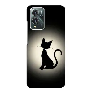 Чохол з принтом «Силует котика» для ZTE Blade V40 Pro