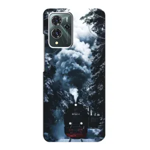Новорічні, Святкові Чохли для ZTE Blade V40 Pro - 2024 год (Зимовий потяг)
