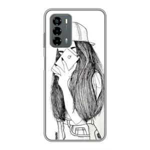 Чохол з друком для Blade V40 Vita - (Мода) (AlphaPrint) (Фото дівчини)