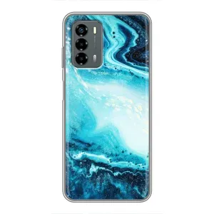 Мраморный чехол на Blade V40 Vita (VPrint) (Голубой мрамор)