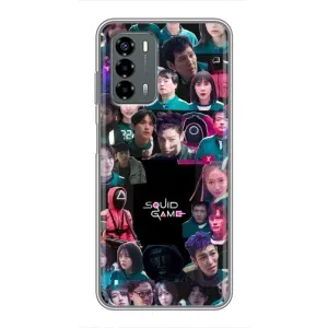 Чехол Гра в кальмара для Blade V40 Vita (Коллаж Игра кальмара)