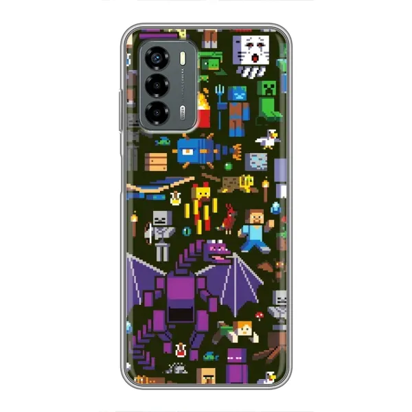 Чохол з принтом «Колаж Майнкрафт» для Blade V40 Vita Чохол з принтом «Колаж Майнкрафт» для Blade V40 Vita