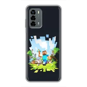 Чехол Майнкрафт на Blade V40 Vita (AlphaPrint) Minecraft (персонажи Minecraft)