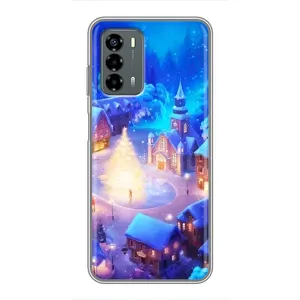 Рождественские Чехлы для Blade V40 Vita (VPrint) (Рождественский город)