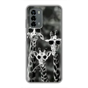Силіконовий чохол з КАРТИНКАМИ літо для Blade V40 Vita (AlphaPrint) (Жирафи в окулярах)