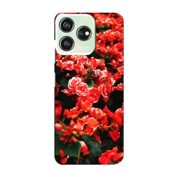 Чехол с принтом «Цветы красные» для ZTE Blade V50 Design