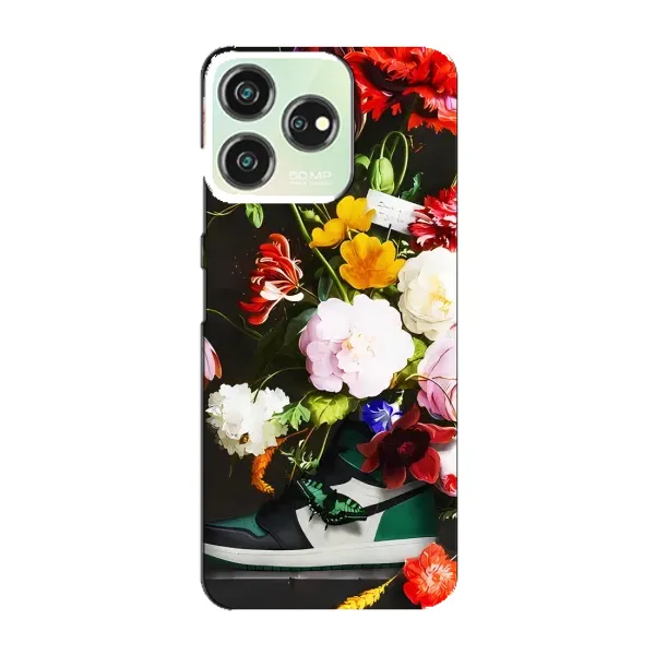Чехол с принтом «Nike цветы» для ZTE Blade V50 Design